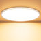 OUILA LED Deckenleuchte Flach Rund - Ø40CM Deckenlampe LED 36W 3000K 3600LM IP44 Wasserdichte Badezimmer lampe, Küchenlampe Deckenleuchte Warmweiß für Küche Bad Schlafzimmer Flur Keller