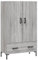 vidaXL Vitrine Schrank Sonoma Grau 69,5x31x115 cm Komposite Holz