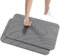 2 Pack Diatomaceous Earth Shower Mat, Stone Bath Mat, Nonslip Super Absorbent Fast-Drying Hard Bath Mat for Bathroom Shower Floor, 24 x 16 inch, Grey Wave Design