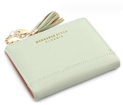 Spldsun Portefeuille en Cuir PU Gland, Porte Monnaie Femme, Porte Carte De CréDit Femmes pour Une Amie (Vert)