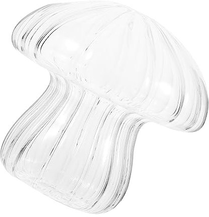 TOPBATHY Mushroom Glass Vase Home Decor Flower Arrangement Vase Office Centerpiece