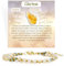 Farfume Armband Damen Edelstein Perlen Armbänder, Chakra 4mm Kristall Natürliche Echte Steine Schmuck Geschenke für Frauen(Citrin)