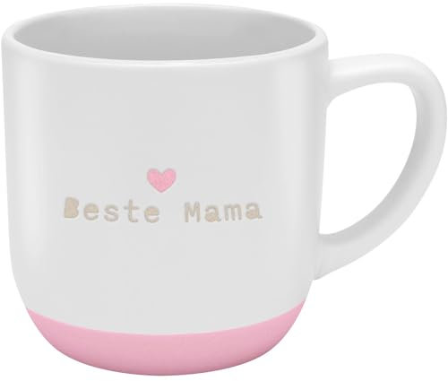 GRUSS & CO Tasse mit Garvur Beste Mama | Steinzeug, 40 cl, mehrfarbig | Geschenk Mama, Muttertag, Geburtstag | 48988