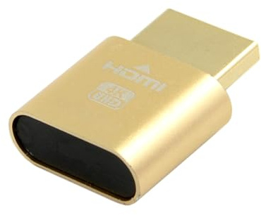 NFHK Virtual Display Adapter HDMI 1.4 DDC EDID Dummy Plug Headless Ghost Display Emulator 1920x1080p @ 60Hz