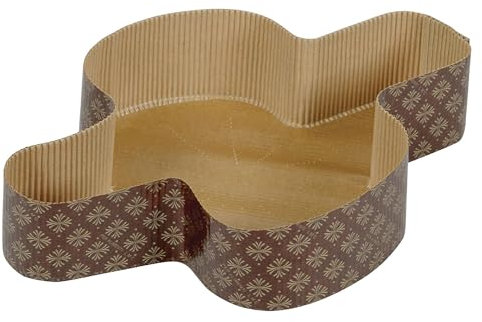 Beppiani Backform für Ostertaube, Förmchen Ostertaube aus Papier, reine Zellulose, hitzebeständig +200 °C, professionelle Ostertaube Form (1, 500 g)