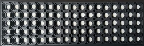 Jet-Line® | Treppenmatte aus Gummi | GERLINDE 25x75cm | 12mm hoch | schwarz | außen Outdoor | antirutsch Stufenmatte | wetterfest und rutschhemmend Außentreppe | langlebige Treppenauflage