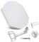 POWER SAT - Antenne Parabole Plate avec Un Port / 2 Sorties/Quatre Ports, Idéale pour la Télévision Satellite, Résistante aux Intempéries, Mini-compacte (Single LNB)