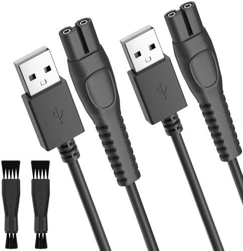 2er-Pack 5V QP2724 Ladekabel für Philips Norelco Rasierer One Blade 360 QP2720 Qp2734 Qp2824 Usw mit 2 Bürsten 5v, 1.5 meter