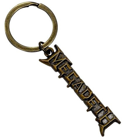 Rock Off officially licensed products Megadeth Gold Band Logo Keyring Keychain One Size