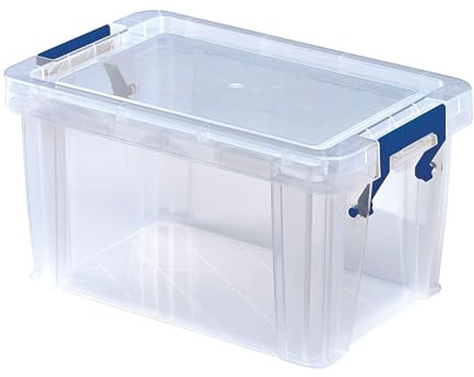 Bankers Box Storage Box 1.7L (10 Pack) - BPA-Free, Stackable Plastic Organizer with Clip-Lock Lid, Impact-Resistant & Fully Recyclable for Home & Office Supplies