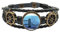 Tower Bridge London England Britain UK Lederarmband geflochten Ozean Armband, M, Metall