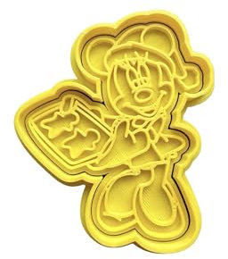 The Cookie Cutter Hub Taglierina natalizia con Minnie Mouse e goffratura coordinata per biscotti, argilla e decorazione da forno