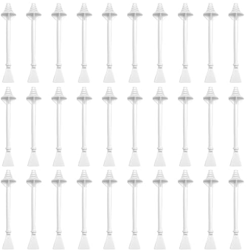 DAZISEN 30 Pieces Nose Wax Sticks - Dual-End Nasal Wax Spatulas Strips, Nose Waxing Sticks Applicators for Nasal Care, Nose Hair Removal Sticks Plastic Wax Wands for Nose/Eyebrow/Facial Hair Cleaning
