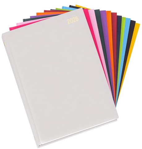 evelay Terminplaner 2026, A4, Wochenansicht, Hardcover, Planer, Organizer, Tagebuch, Notizbuch für Schule, Zuhause, Büro, persönlichen Gebrauch (A4, Grau)