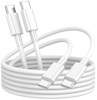 2 PAck Type-C To Type-C Cable For Google Pixel 4A Original USB Data & Charging Cable PD Dash WRAP Fast Charging 60W High Speed Rapid Fast Turbo QC 3.0 Charging Cable (B2-WHITE)