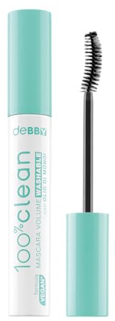 deBBY, Mascara Volume Washable 100% clean, Volumengebender und Washable-Effekt, 14,5 ml