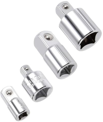 TA-VIGOR 4 Piece Socket Adapter Set 1/4 to 3/8, 1/4 to 1/2, 1/2 to 3/8 Impact Driver Ratchet Converter Sockets, Reducer Set for Wrenches