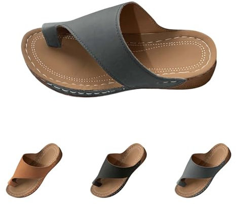 Pantoletten Damen Sommer Strand Schuhe Einfarbig Freizeitschuhe Schrägem Absatz rutschfest Zehentrenner|Leichte Bequeme Walkingschuhe Gartenschuhe Passt auf den RIST