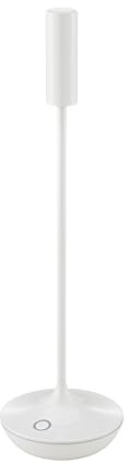 SIGOR Nucandle - Dimmbare LED Akku-Tischleuchte Indoor & Outdoor, Höhe 31 cm, aufladbar mit easy-connect puk, 6 h Leuchtdauer, keramikweiß