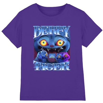 Kpop Demon Hunters Unisex Kids K-pop Demon Hunters - Derpy Tiger Bootleg Kids T Shirt T-Shirt