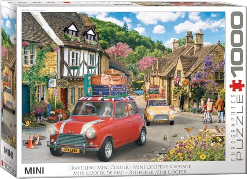Mini Cooper 1000pc jigsaw puzzle by Eurographics. Licensed