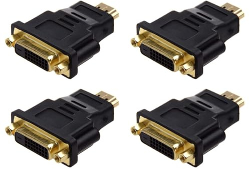 Yoeruers 4X DVI 24+1 (DVI-D) Female to Male Adapter