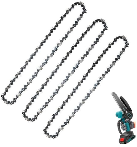 3PCS 16 Inch Chainsaw Chains, Mini Chainsaw Chain Replacement for Cordless Handheld Chainsaws, Low-Kickback Small Chainsaw Blade for Tree Trimming and Wood Cutting (59 Drive Links) (3 PCS 16In)