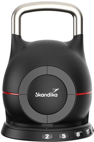 Skandika Hanteln Paino | Hantel verstellbar, Hantel Set, 1,5 bis 24 kg Gewichte, Kurzhanteln, Langhantel, Kettlebell, Hantelset, Dumbbells, Hantelscheiben | Verstellbare Hanteln für Zuhause, Gym