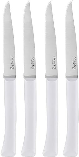 Opinel, Bon Appetit Medium Table Knife, Set of 4, Light Grey, Blue