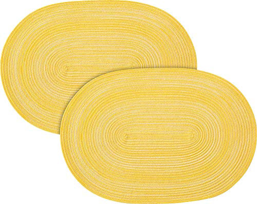 Pichler Tischset Samba 2er-Pack gelb Größe oval: 33x48 cm