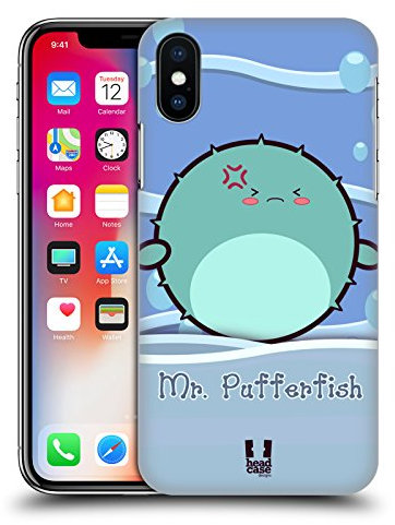 Head Case Designs Mr. Pufferfish Seewesen Harte Rueckseiten Handyhülle Hülle Huelle kompatibel mit Apple iPhone X/iPhone XS