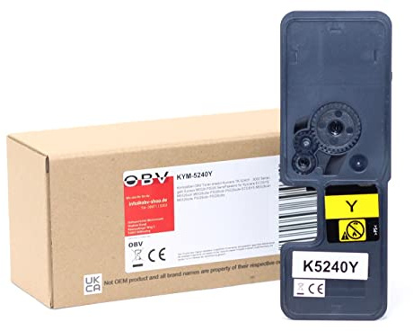 OBV kompatibler Ecosys M5526 P5026 Serie Toner als Ersatz für Kyocera TK-5240Y für ECOSYS M5526cdn M5526cdw P5026cdn P5026cdw - 3000 Seiten gelb