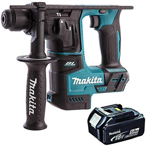 Makita DHR171Z 18V LXT Brushless SDS+ Rotary Hammer with 1 x 5Ah BL1850 Battery , Blue