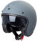 Motorrad Jet Helm Cafe Racer ECE 22-06 Sonnenblende Scooter Matt Grau XL