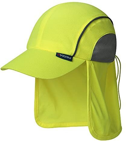 AYKRM Gelb warnschutz arbeits legionärskappe mit nackenschutz (GELB, 59CM)