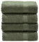 DONE Deluxe Gästehandtücher 4er Set Khaki 30x50cm, 550gr/m² Zwirnfrotier Weich Hautfreundlich 100% Baumwolle