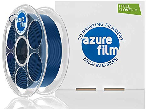 AZUREFILM 3D PLA Filament für professionelle 3D-Drucker 1,75 mm - unverzichtbares 3D-Druckzubehör - hohe Maßgenauigkeit +/- 0,02 mm, 1 kg Spule, blaue Perle
