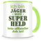 Samunshi® Jäger Tasse mit Spruch Geschenk für Jäger Mann Frau Kaffeetasse groß Lustige Tassen zum Geburtstag grün 300ml