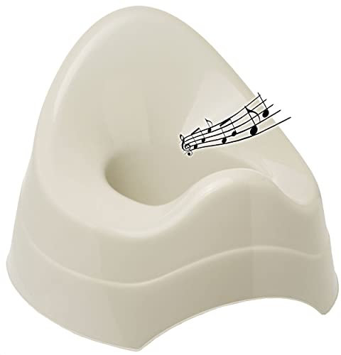 alles-meine.de GmbH Musik & Sound - Töpfchen/Nachttopf/Babytopf - hell grau - Bieco - Melody - mit großer Lehne + Spritzschutz - Babytöpfchen/Kindertopf/Lerntöpfchen - to..