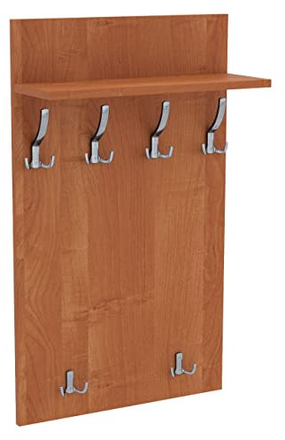 AKKE 90x60 | MAXI Garderobenpaneel Wandgarderobe Garderobe Wandpaneel Kleiderstange CHROM | ERLE