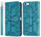 Vkooer Coque pour iPhone 5 / 5S / SE (2016) Housse Premium Cuir PU Étui Portefeuille à Rabat avec Porte Cartes et Magnétique Coque pour Téléphone pour iPhone 5/5S/SE 2016, Turquoise