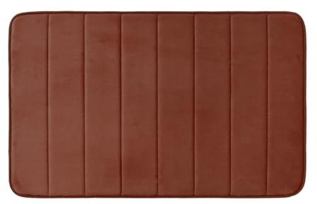 MIULEE Badematte Memoryschaum Badezimmerteppich Wasserabsorbierend Badteppich Memory Foam Duschvorleger Badvorleger rutschfest Waschbar für Badezimmer 50x80cm Kaffee