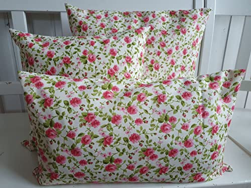 Arinosa Kissen kleine Röschen Shabby Landhaus englischer Stil 30x50, 40x40 oder 50x50 cm, Bitte Größe wählen:50x50