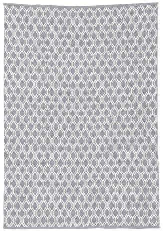 carpetfine In- und Outdoor Teppich Frida Grau 60x110 cm Flachgewebeteppich Wendbar | Moderner Teppich Wetterfest und UV-beständig für Balkon, Terasse, Garten, Wohn- und Schlafzimmer