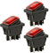 ETOPARS 3 Stück 12V 20A Kippschalter Auto KFZ Wippschalter Rot Beleuchtet Nebel Licht EIN/AUS/EIN Momentaner Schalter Druckschalter Taste Wasserdicht 6 Polig DPDT Boot