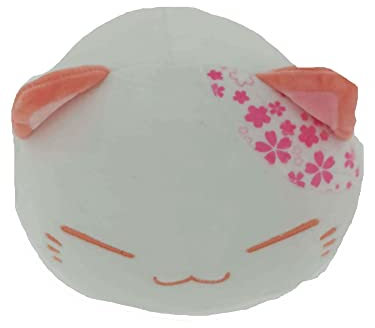Mage World Nemu Neko - Neko mit roten Blüten - weiß/rot - klein - 20cm Plüsch