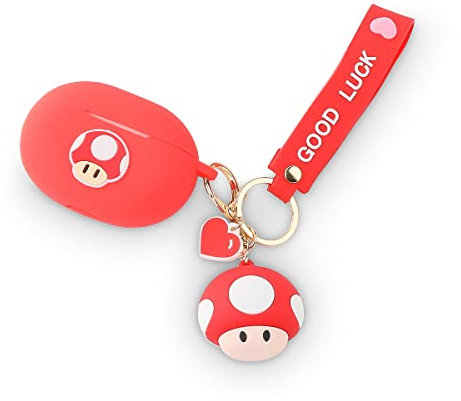 Case for Beats Studio Buds/Buds+ Case with Doll Anti-Lost Lanyard Keychain, XMBYGY Silicone Cartoon Charging Case Covers Compatible for Wireless Earbuds
