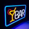 FITNATE Bar Schild LED Groß, Neon Sign, Superhell Barschild, 50 x 26 cm Bar Neon Schild mit EU Stecker, 8 Blinkender Beleuchtungsmodus, Neon Light für Bar, Party, Neon Leuchtreklame, Leuchtschild
