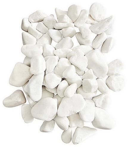 HOMESTONE | Piedras Blancas Para Jardin - Granulometría 20/40 mm - Extraida y Fabricada en España - Piedra Blanca - 100% Natural - Piedras Decorativas - Exterior + Interior (Saco 10 Kilos)