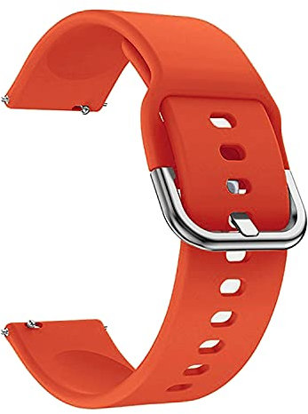 ONE ECHELON Bracelet de montre intelligente à dégagement rapide compatible avec Seiko SKX007 Bracelet de rechange à boucle en silicone (orange)